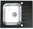 Мойка ALVEUS VITRO 10 RAL9005-90 черная, 600х500 мм, c сифоном клапан-автомат 1058656 1114557 1