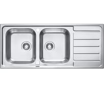 Мойка ALVEUS LINE MAXIM 100 SAT-90 1165х505 мм, 2X в комплекте с сифоном 1127257 1087975