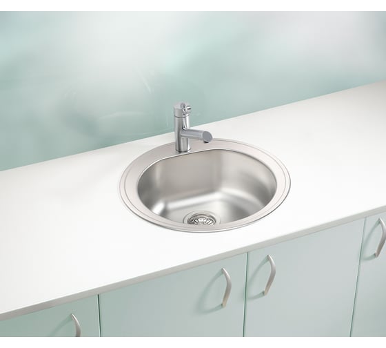 Мойка ALVEUS FORM 30 NAT-90 FI 510х185 мм, 1X в комплекте с сифоном 1102384 1116756