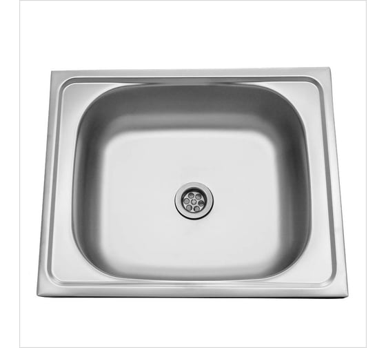 Мойка SINKLIGHT нержавеющая сталь, накладная, прямоугольная 500х400 мм,выпуск малый, без сифона, матовая 72000