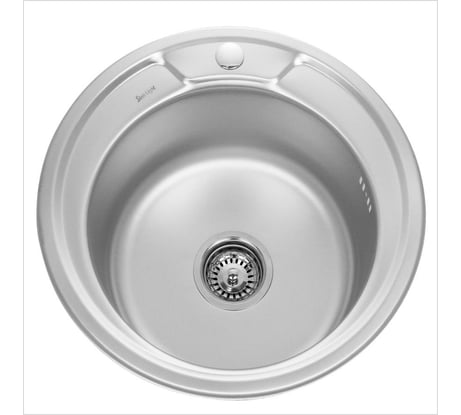 Мойка SINKLIGHT нержавеющая сталь, врезная, круг диаметр 490 мм, выпуск 3 1/2, глянец 0.6/160 72012