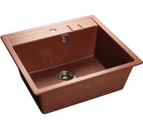 Мрамор мойка GranFest QUADRO 1-чаша 558*498 мм красный марс GF-Q-560 Q-560 кр.м