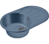Мраморная мойка GRANFEST RONDO GF-R--750L чаша с крылом 750*460 мм графит GF-R--750L