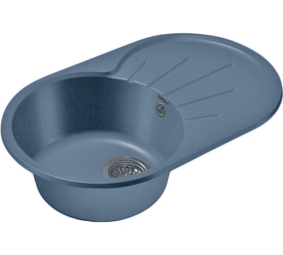 Мраморная мойка GRANFEST RONDO GF-R--750L чаша с крылом 750*460 мм графит GF-R--750L 1