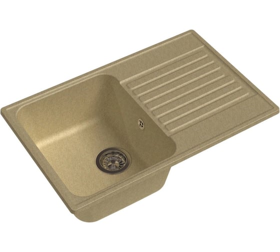 Мойка GranFest QUARZ чаша+кр 740*480 бежевый 78 1