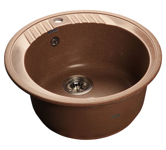 Мраморная мойка GRANFEST RONDO D=520 мм терракот GF-R--520