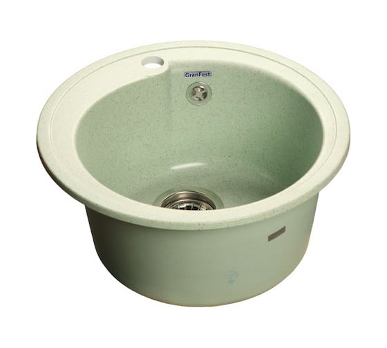 Мраморная мойка GRANFEST RONDO D=443 мм салатовый GF-R--450 1