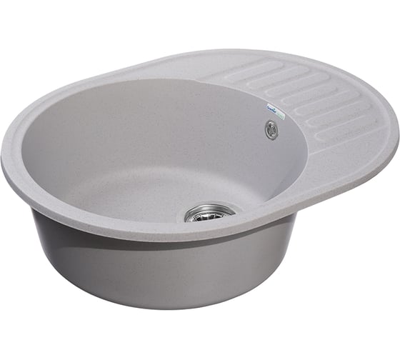Мойка GranFest QUARZ чаша+кр 620*480 серый 58