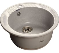 Мраморная мойка GRANFEST RONDO D=520 мм серый GF-R--520