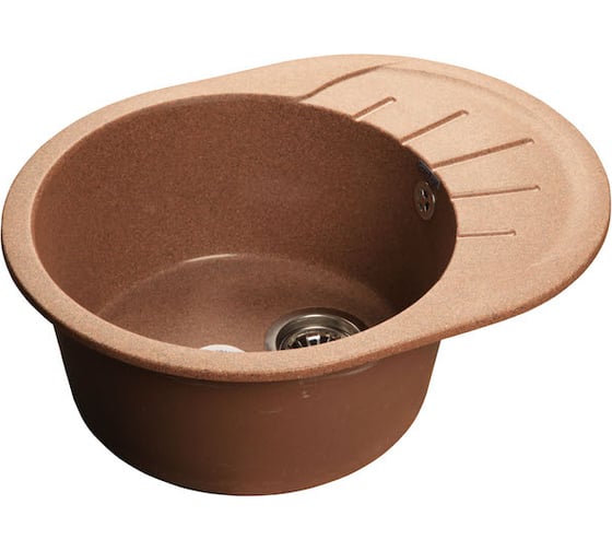 Мраморная мойка GRANFEST RONDO GF-R--580L чаша с крылом 579*445 мм терракот GF-R--580L