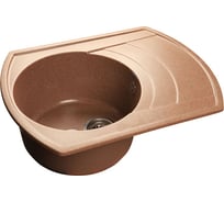Мраморная мойка GRANFEST RONDO GF-R--650L чаша с крылом 650*500 мм терракот GF-R--650L