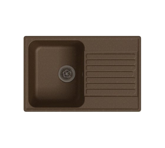 Мойка GranFest QUARZ чаша+кр 740*480 терракот 78 1
