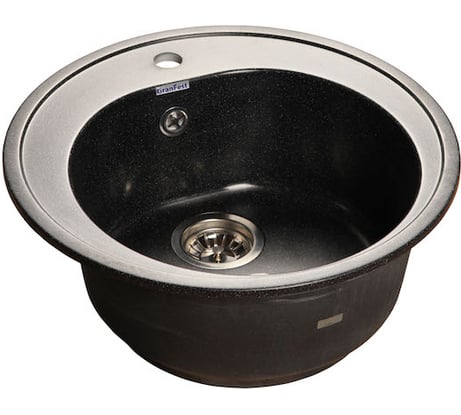 Мойка мрамор GRANFEST RONDO GF-R--510 D=508 мм черный GF-R--510