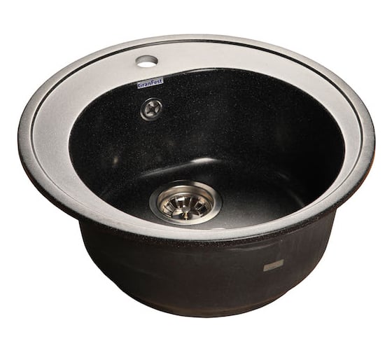 Мойка мрамор GRANFEST RONDO GF-R--510 D=508 мм черный GF-R--510