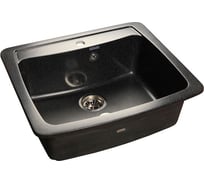 Мраморная мойка GRANFEST STANDART GF-S--605 одна чашa 605*515 мм черный GF-S--605