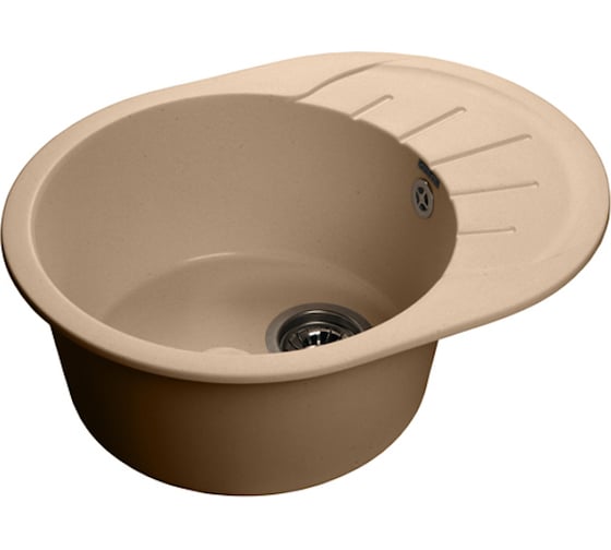 Мраморная мойка GRANFEST RONDO GF-R--580L чаша с крылом 579*445 мм топаз GF-R--580L