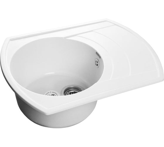 Мойка GRANFEST RONDO GF-R-650L мрамор, чаша с крылом, 650х500 мм, иней R-650 L иней