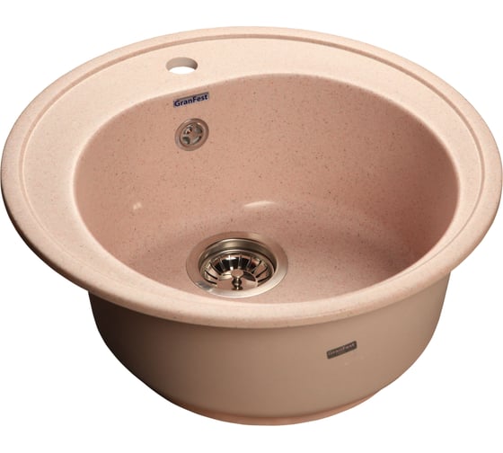 Мойка GRANFEST RONDO мрамор, GF-R-510 D=508 мм, светло-розовый R-510 св-роз