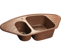 Мойка GRANFEST CORNER GF-C--960E мрамор, угловая, 950х505 мм, терракот C-960 E тер