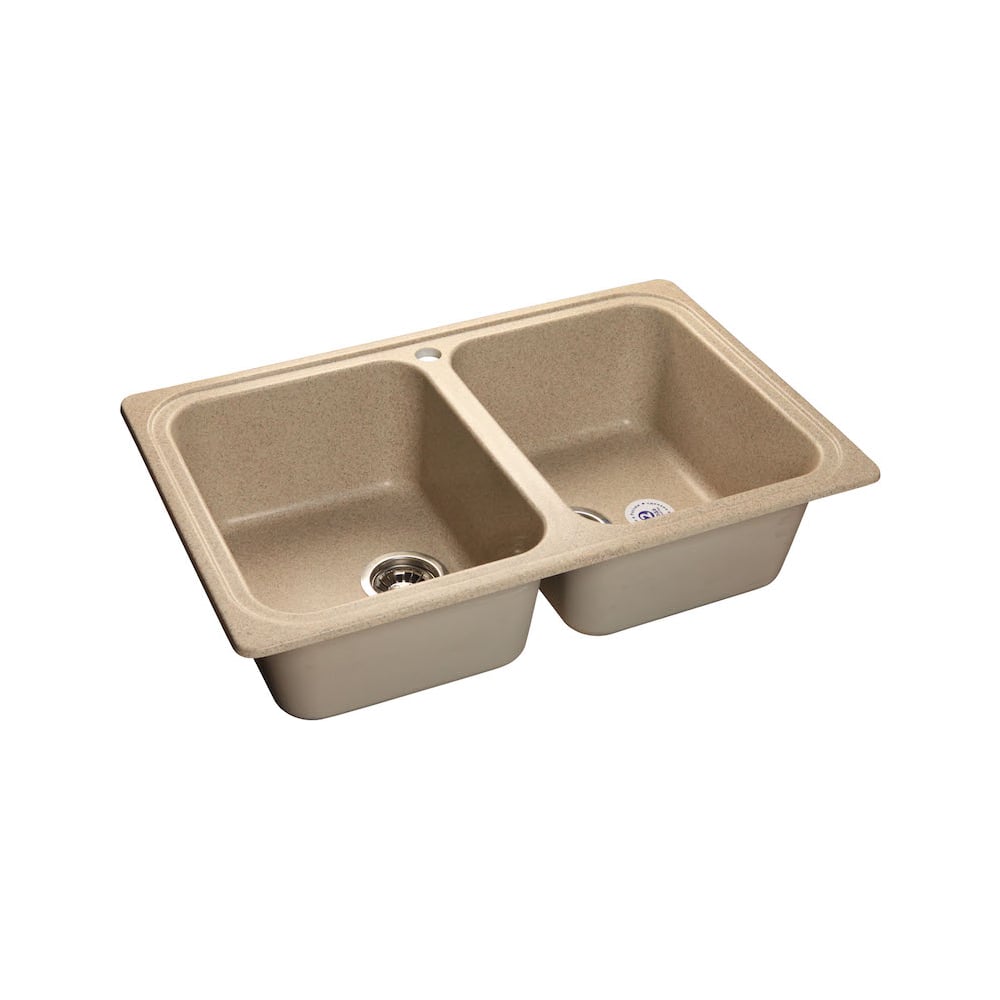 Мрамор мойка GRANFEST STANDART две чаши 780*510 мм песочный GF-S--780K ...