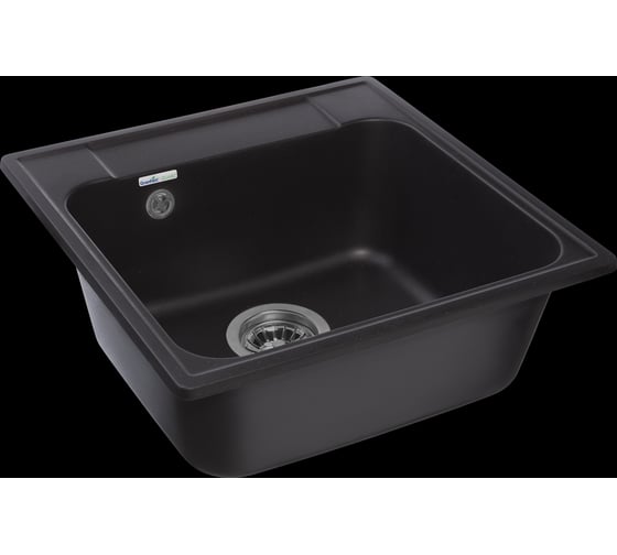 Мойка GRANFEST QUARZ 1 чаша, 480х480 мм, черный 48 черный