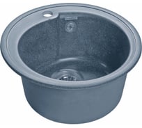 Мойка GRANFEST RONDO GF-R-450 мрамор, D=443 мм, графит R-450 граф
