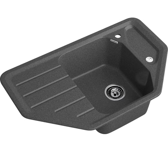 Мойка GRANFEST CORNER GF-C-800E мрамор, угловая, 800х500 мм, графит C-800 E граф
