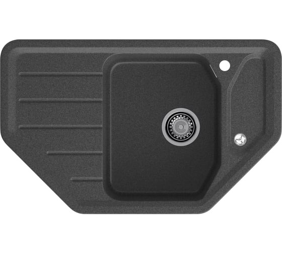 Мойка GRANFEST CORNER GF-C-800E мрамор, угловая, 800х500 мм, графит C-800 E граф