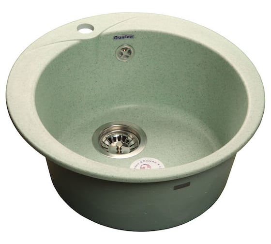 Мойка GRANFEST RONDO GF-R 480, мрамор, D=475 мм, салатовый R-480 сал. 1