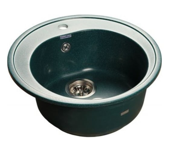 Мойка GRANFEST RONDO мрамор, GF-R-510 D=508 мм, зеленый R-510 зел 1