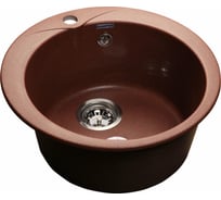 Мойка GRANFEST RONDO мрамор, GF-R-480 D=475 мм, красный марс R-480 кр. м