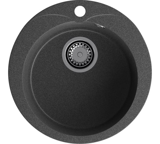 Мойка GRANFEST RONDO GF-R 480, мрамор, D=475 мм, графит R-480 граф.