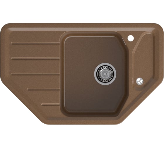 Мойка GRANFEST CORNER GF-C-800E мрамор, угловая, 800х500 мм, терракот C-800 E тер