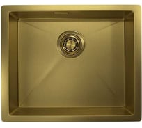 Кухонная мойка стальная GRANULA GR-5445U золото сатин