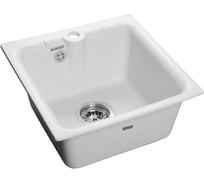 Мойка GRANFEST PRACTIK мрамор, 1-чаша, 417х417 мм, иней P-420 иней