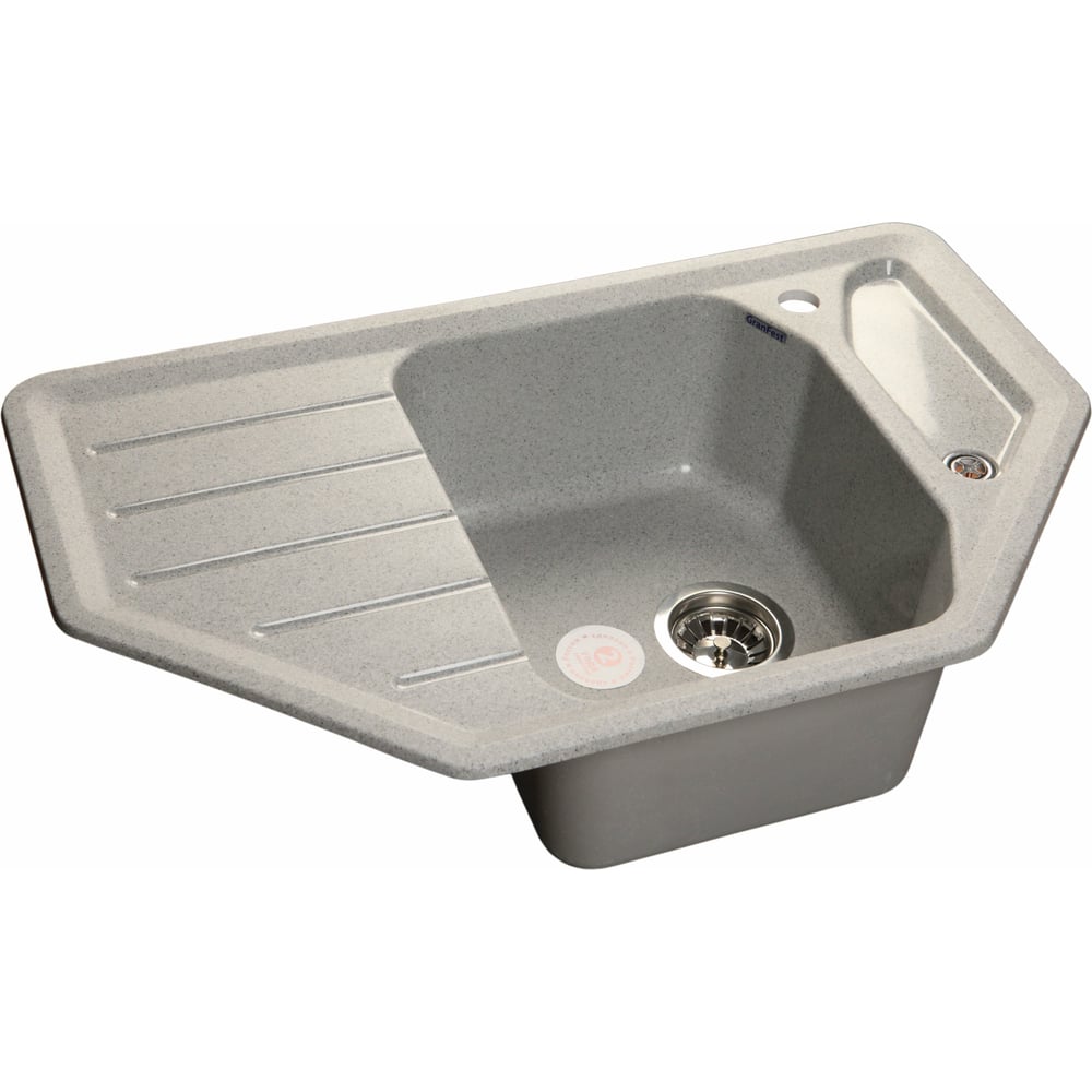 Мойка GRANFEST CORNER GF-C-800E мрамор, угловая, 800х500 мм, серый C ...