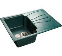 Мойка GRANFEST STANDART GF-S-680L мрамор, чаша с крылом, 680х500 мм, зеленый S-680 L зел