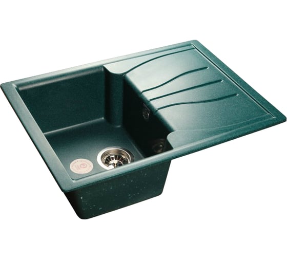 Мойка GRANFEST STANDART GF-S-680L мрамор, чаша с крылом, 680х500 мм, зеленый S-680 L зел