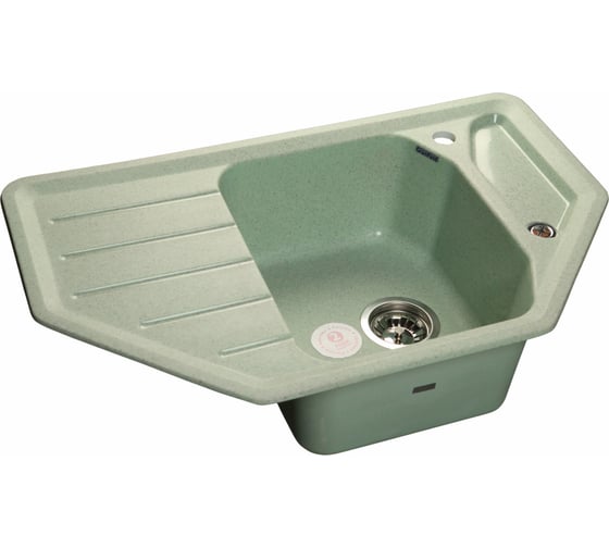 Мойка GRANFEST CORNER GF-C-800E мрамор, угловая, 800х500 мм, салатовый C-800 E сал 1