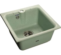 Мойка GRANFEST PRACTIK мрамор, 1-чаша, 417х417 мм, салатовый P-420 сал.