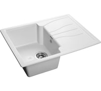 Мойка GRANFEST STANDART GF-S-680L мрамор, чаша с крылом, 680х500 мм, иней S-680 L иней
