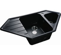 Мойка GRANFEST CORNER GF-C-950E мрамор, угловая, 930х485 мм, черный C-950 E чер