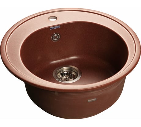 Мойка GRANFEST RONDO мрамор, GF-R-510 D=508 мм, красный марс R-510 кр.м