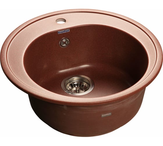 Мойка GRANFEST RONDO мрамор, GF-R-510 D=508 мм, красный марс R-510 кр.м