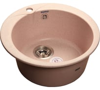 Мойка GRANFEST RONDO мрамор, GF-R-480 D=475 мм, розовый R-480 роз
