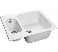 Мойка GRANFEST STANDART GF-S-615K мрамор, 1.5 чаши, 612х495 мм, иней S-615 K иней