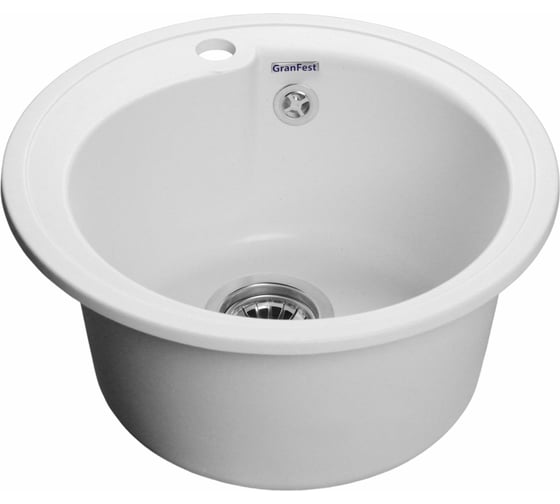 Мойка GRANFEST RONDO GF-R-450 мрамор, D=443 мм, иней R-450 иней