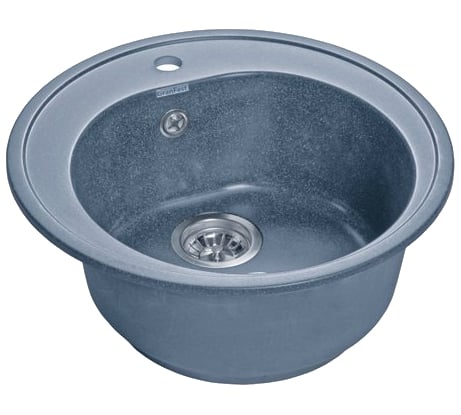 Мойка GRANFEST RONDO мрамор, GF-R-510 D=508 мм, графит R-510 граф