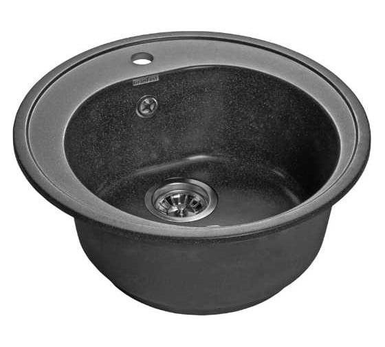 Мойка GRANFEST RONDO мрамор, GF-R-510 D=508 мм, графит R-510 граф