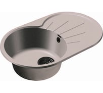 Мойка GRANFEST RONDO GF-R-750L мрамор, чаша с крылом, 750х460 мм, белый R-750 L бел